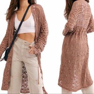 Free People Sweet Talker Crochet Cardigan - Medium